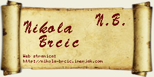 Nikola Brčić vizit kartica